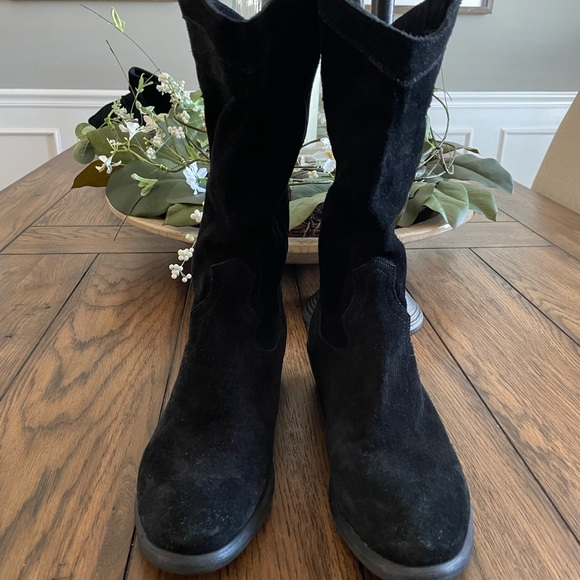 Aldo black suede cowboy boots - Picture 3 of 9